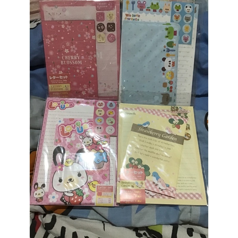 

BUNNY RABBIT PANDA LETTER SET KERTAS SURAT JEPANG JAPAN IMPORTED MEMO STICKY NOTE NOTEPAD STATIONERY