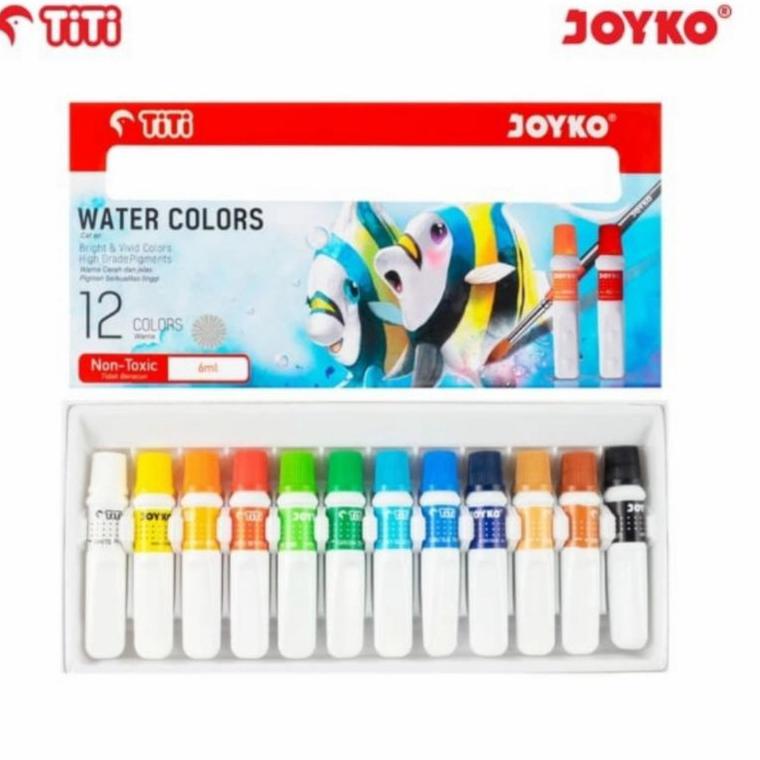 

(H9U5).. Cat Air/Water colour 12 warna Joyko TiTi WAC-6ML-12C ( 1 set ) //Super@sekali