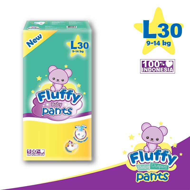 FLUFFY DIAPERS PANTS L30 Popok Bayi Celana