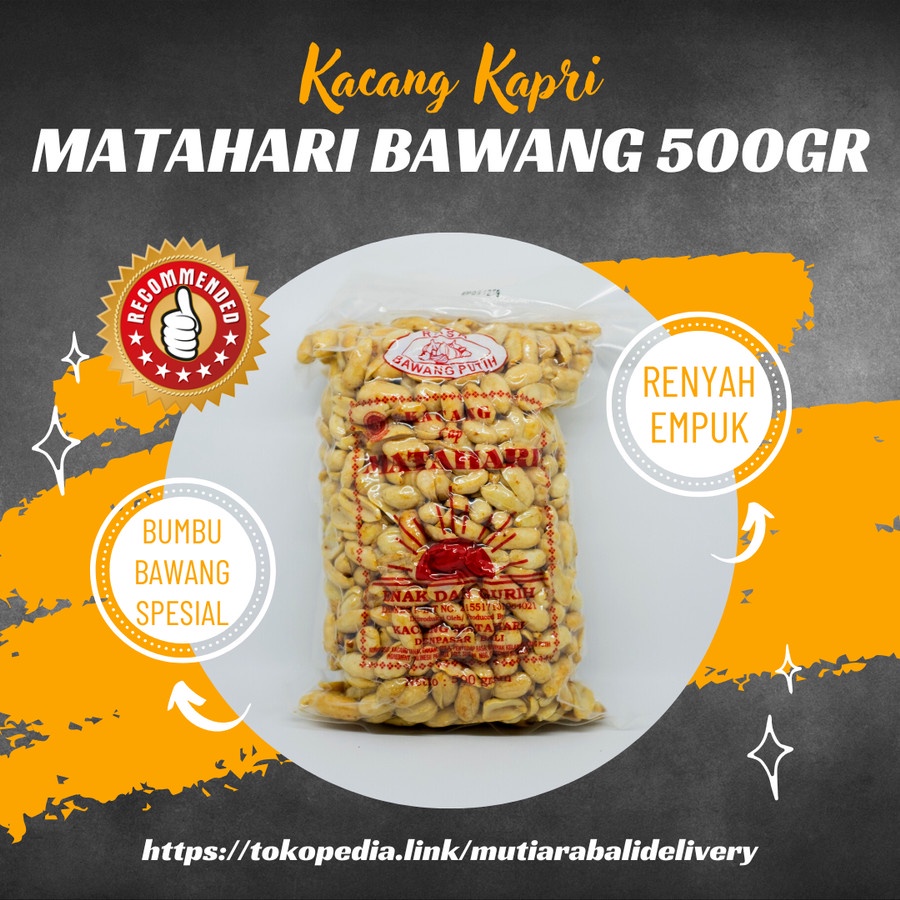 

Kacang Bali cap Matahari 500gr (Bawang)