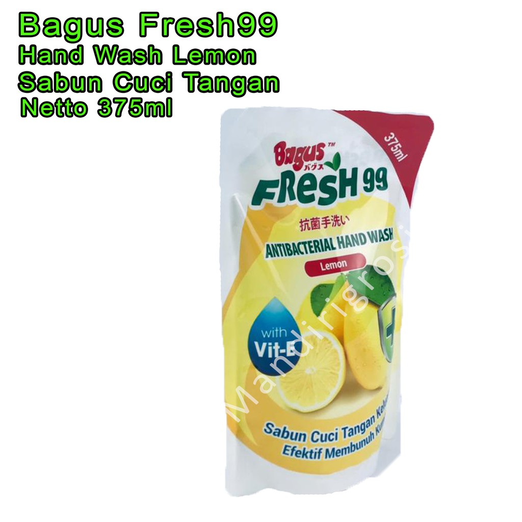 Hand Wash Lemon *Bagus Fresh99 * Sabun Cuci Tangan * 375ml