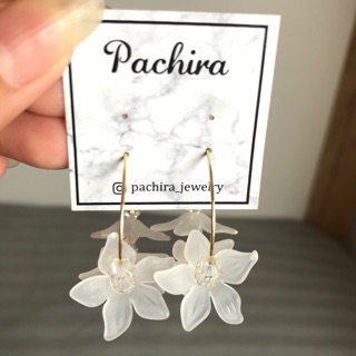 YP 06 Anting Hoop Acrylic Flower Ring Kelopak Bunga YP 06 Anting Hoop Acrylic Flower Ring Kelopak Bunga