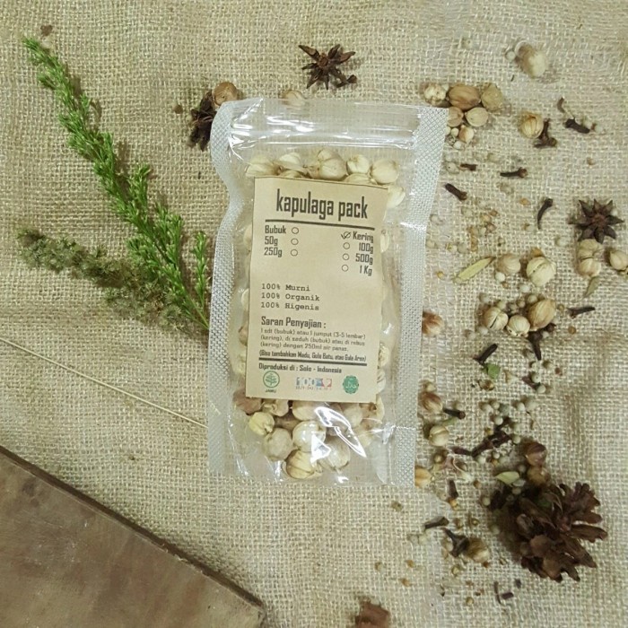 

KAPULAGA/KAPULOGO KERING 250 gr - Amomum Compactum - MURNI - JSR
