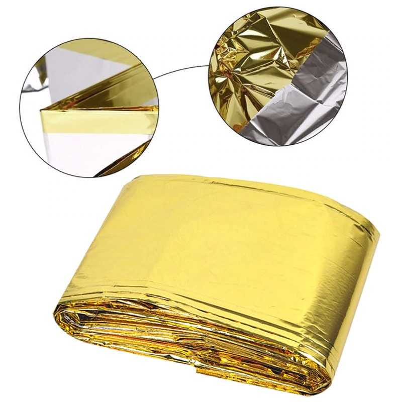 Selimut Foil Darurat Pendaki Anti Hipotermia Survival Emergency Blanket 130x210 / Selimut Camping Lipat Darurat Outdoor Alumunium Anti Air / Blanket Selimut Gunung / Kantong Tidur Selimut Survival Hiking Kemping / Selimut Hipotermia Murah Otiginal