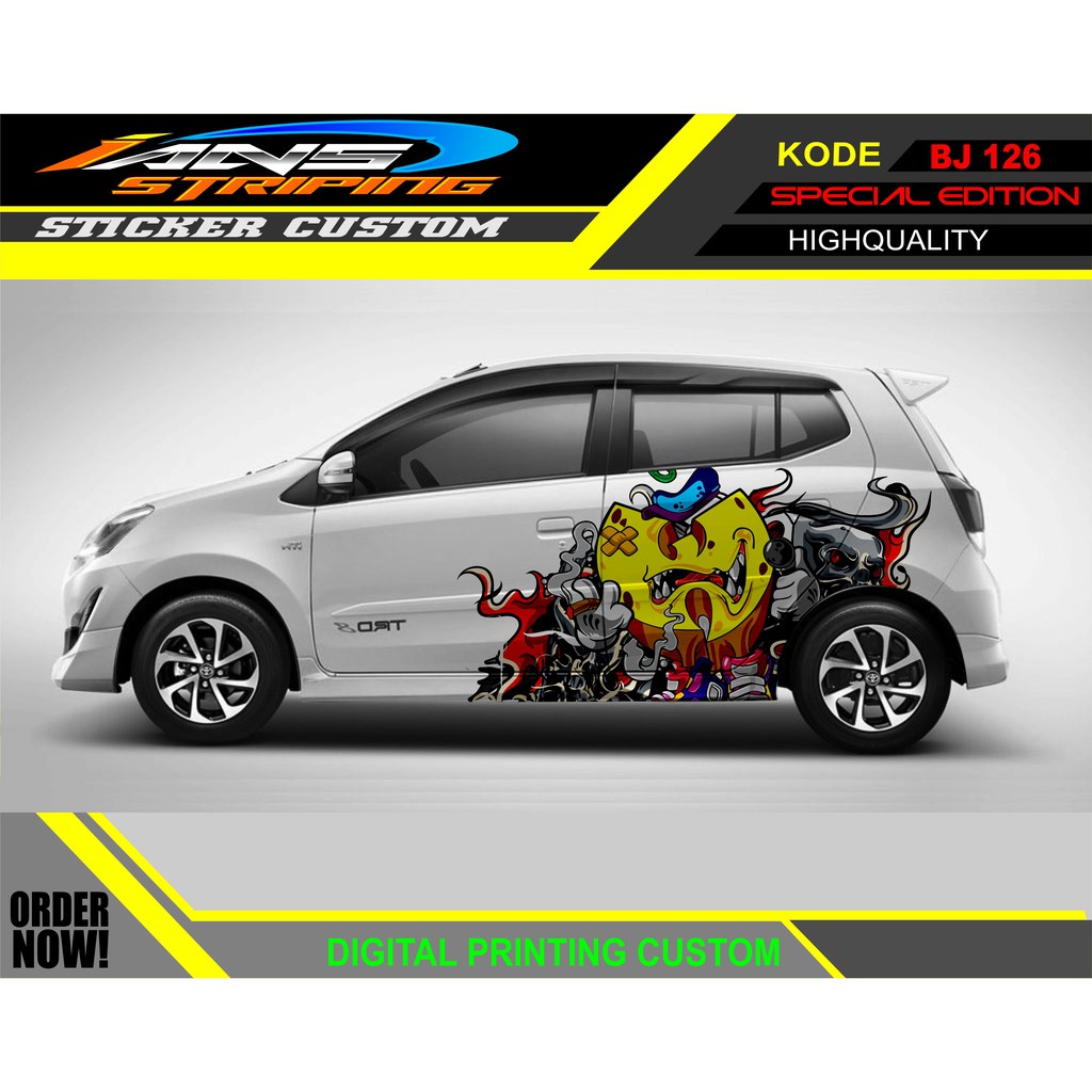 STICKER MOBIL TOYOTA AGYA AYLA