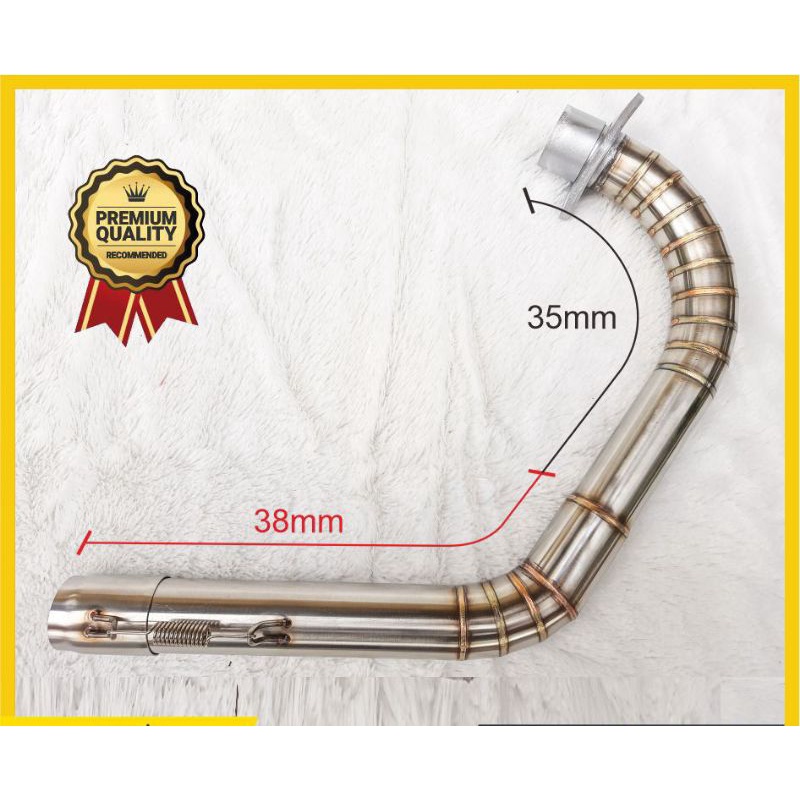 Leher Knalpot CB GL Megapro Tiger Full Stainless Cacing. Pipa Leher Gulu Banyak KLEPER PNP.