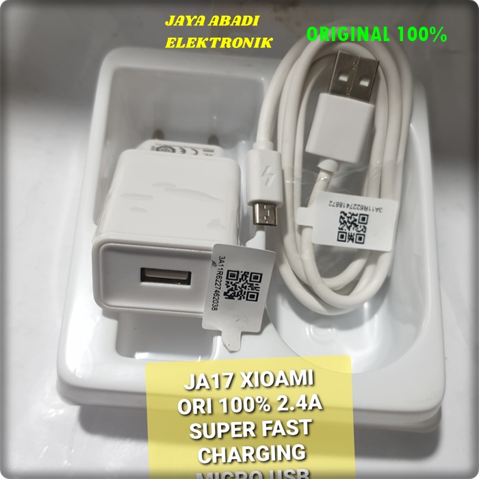 J17 XIAOMI ADAPTOR CHARGER 2.4A MICRO FAST CHARGING TRAVEL AUTO ID CAS CASAN FLASH adaptor hp cas casan super fast charging travel charger flash charge quick qualcomm adapter adaptive watt w androit handphone quallcomm universal multi original volt