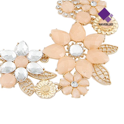 Kalung Choker Rantai Desain Bunga Bahan Resin Untuk Wanita