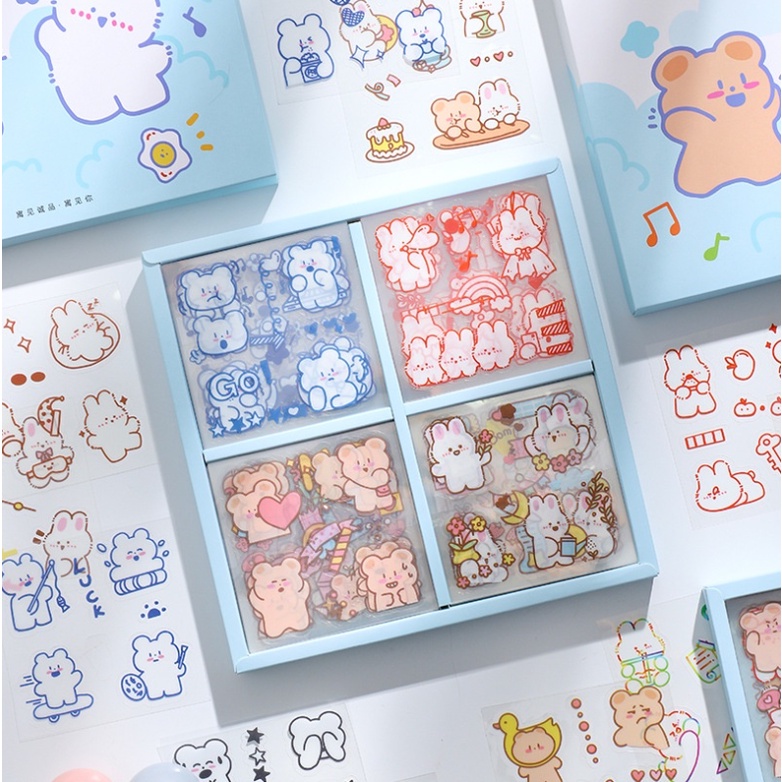 

Stiker Beruang animal lucu cute binatang stiker pet murah Deco Planner Scrapbook DIY Cute aesthetic