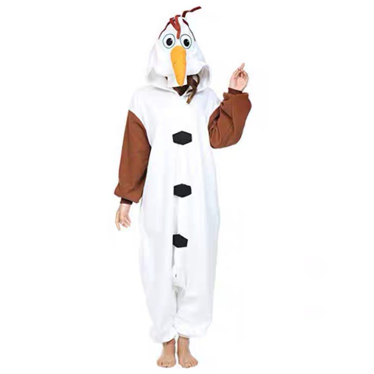 KOSTUM OLAF FROZEN NATAL XMAS CHRISTMAS BAJU ONESIE PIYAMA COSPLAY BAJU TIDUR