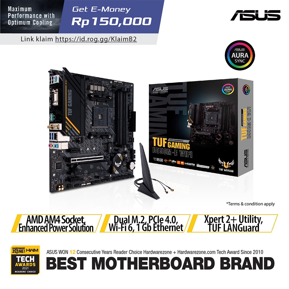 ASUS TUF Gaming B550M-E Wifi AM4 mATX B550 Motherboard