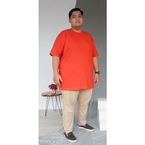 Kaos polos merah bata big size jumbo murah