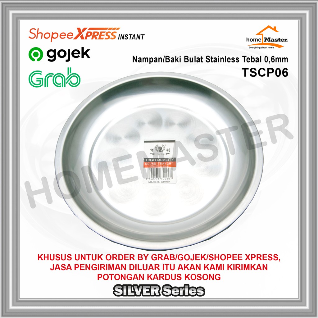 [GO] HomeMaster Nampan/Baki/Tray Bulat/Round Stainless Tebal/Thickness 0,6 mm Diameter 50 CM TSCP065