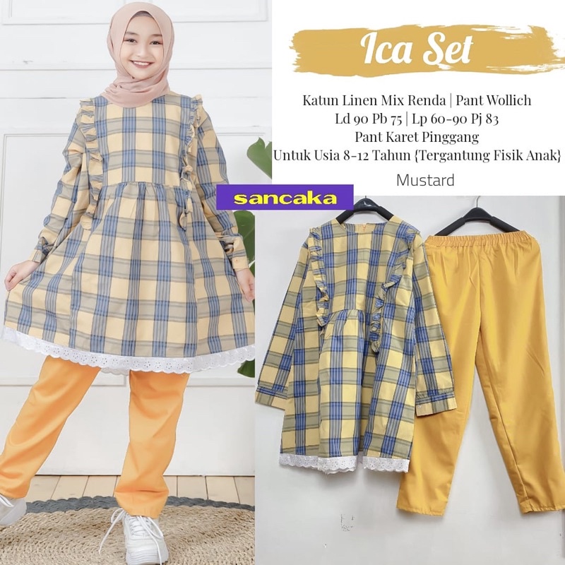 ICA SET KIDS GAMIS ANAK PREMIUM BY SANCAKA