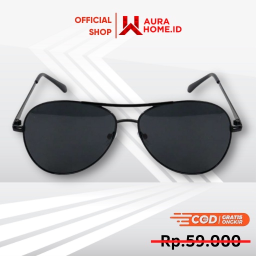 Kacamata Hitam Polarized Sunglasses Stylish Anti Silau / Kacamata Gaya Pria Wanita Korea Bulat Keren