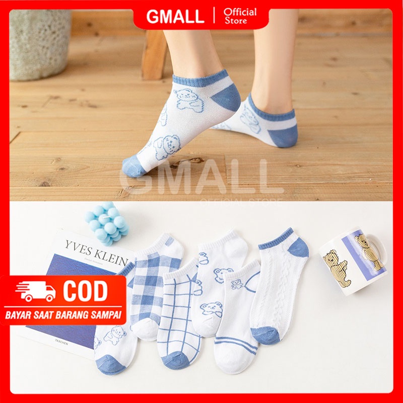 Kaos Kaki Pendek Semata Mata Kaki Ankle Sock Biru GMALL KK0012