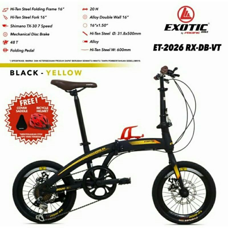 sepeda lipat exotic 16 inch