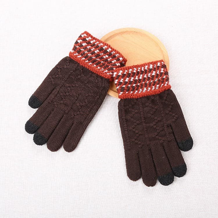 KN-06 sarung tangan musim dingin winter gloves rajut knit touch screen