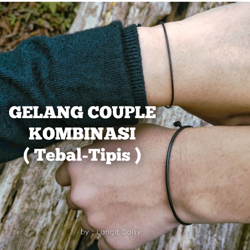 Set Gelang Couple Pasangan | Persahabatan Cowok Cewek Super Tipis Anti air Keren  Kado Unik