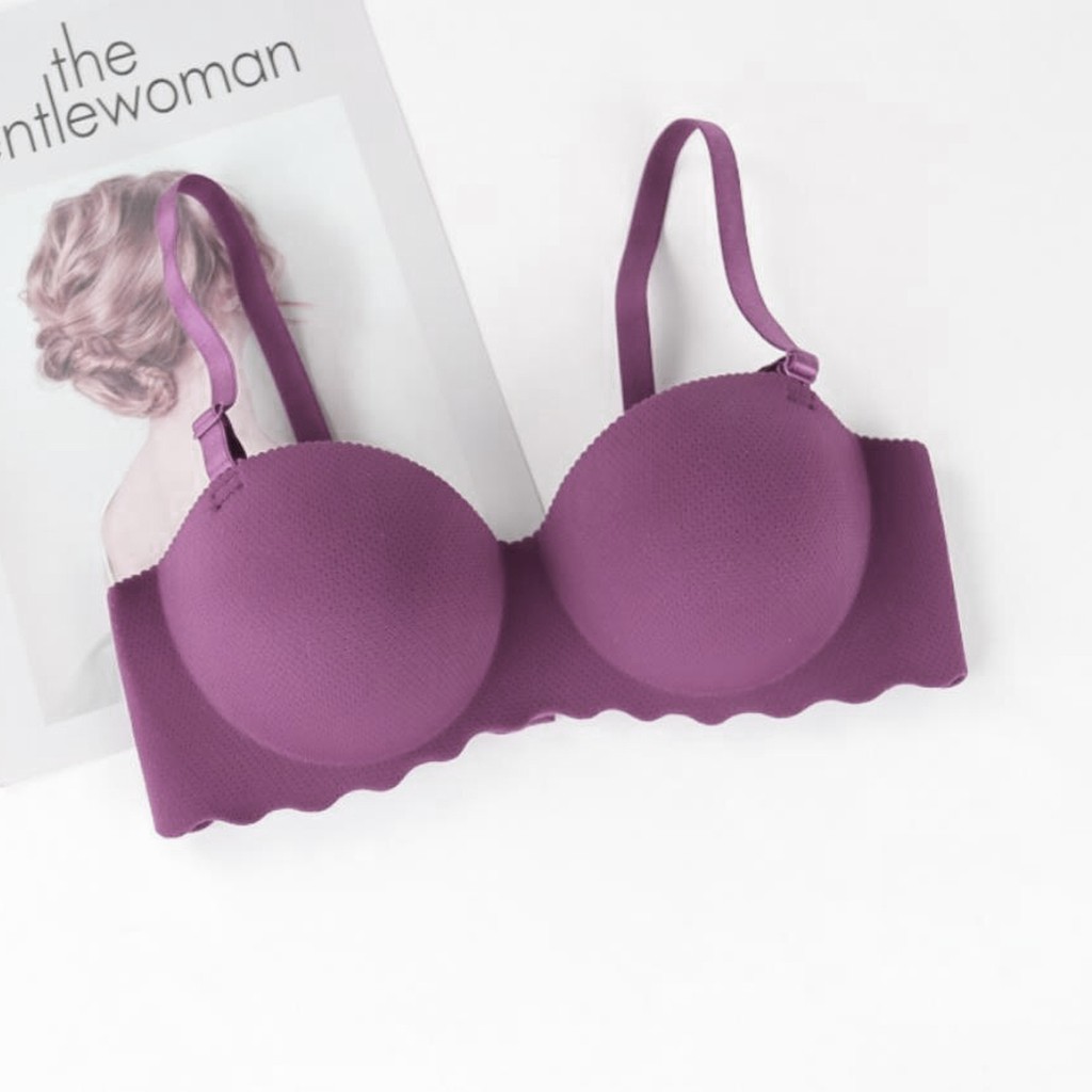 Blackpink Bra Seksi Push Up Invisible BH Bralette Strapless Pakain Dalam Wanita 1129-PURPLE