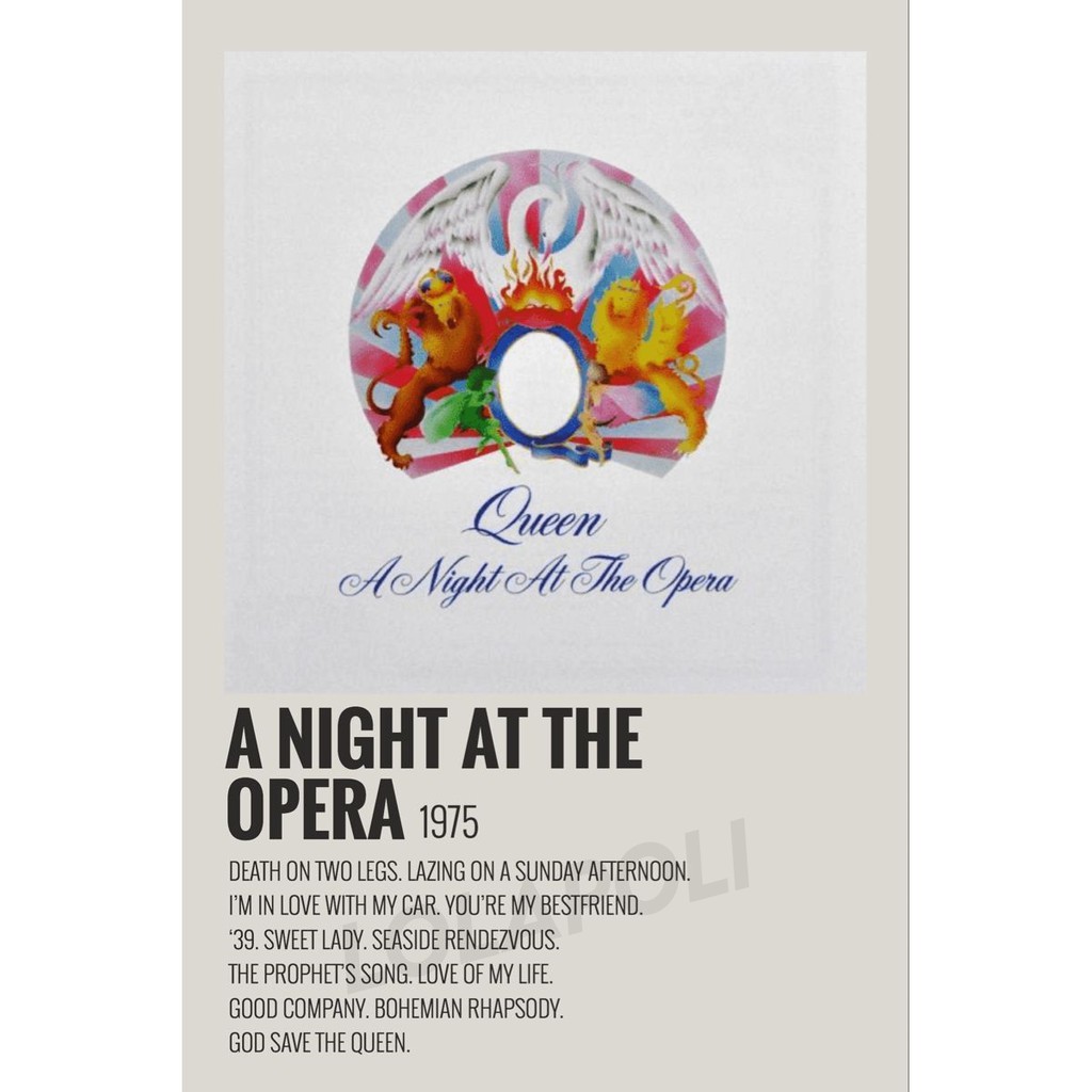 Poster Cover Album A Night at the Opera - Queen