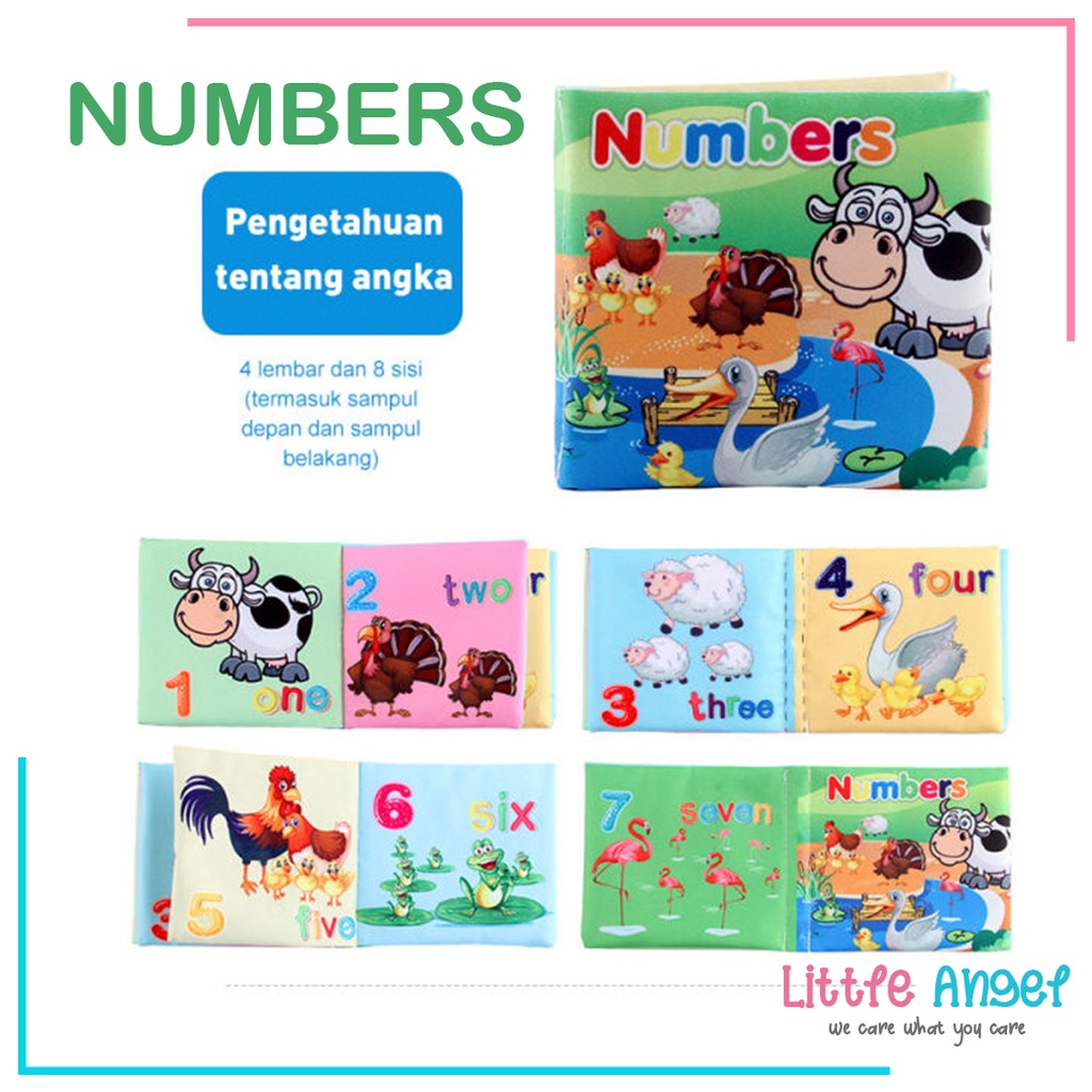 BUKU KAIN EDUKASI ANAK Buku Bantal Bayi Mainan Edukasi Karakter Anak Balita Belajar Cerita Gambar Edukatif Cloth Education