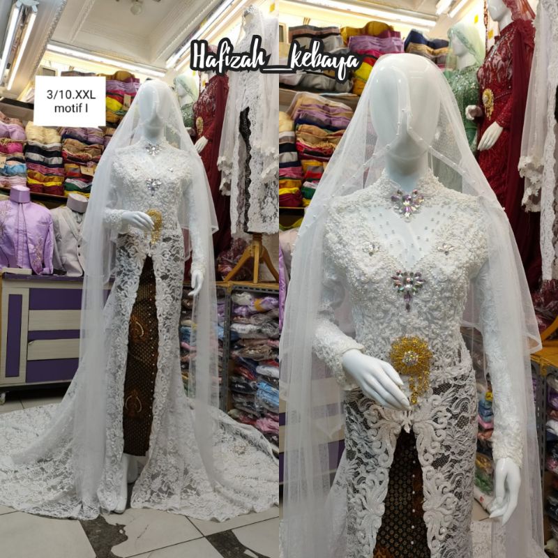 Jual KEBAYA AKAD NIKAH JUMBO BEREKOR | KEBAYA AKAD NIKAH MODEREN ...