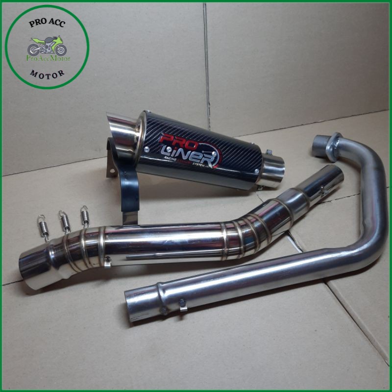 Knalpot Proliner carbon untuk motor 135cc-150cc