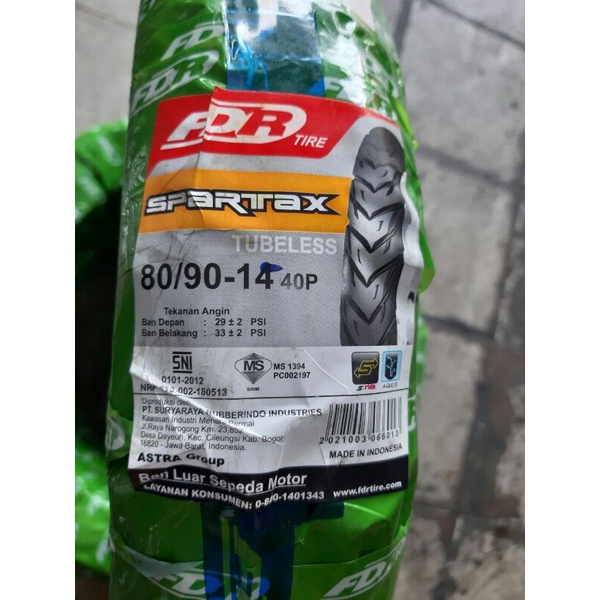 FDR Spartax 80/90-14 Tubeless