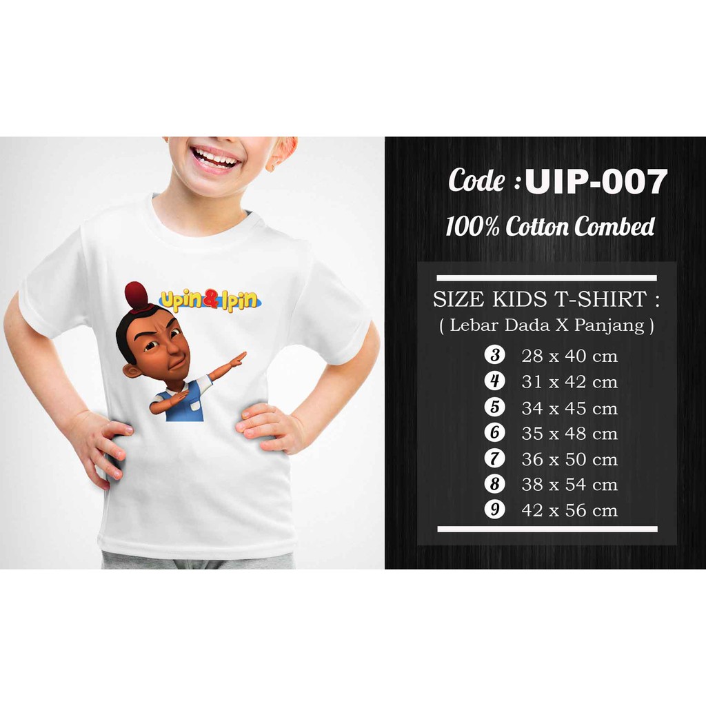 [FREE NAMA !!] Kaos / Baju Upin Ipun Dewasa