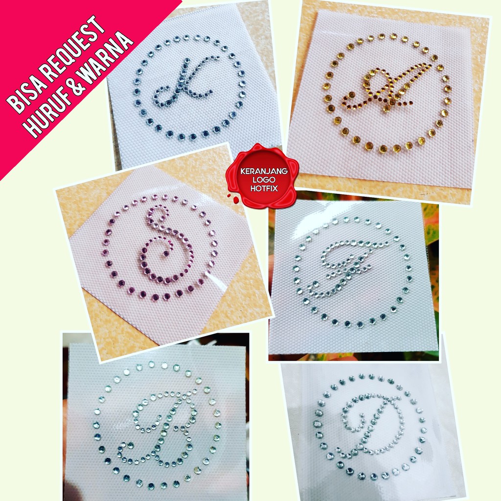 LOGO HURUF INISIAL PLUS LINGKARAN LUAR  KHIMAR HOTFIX