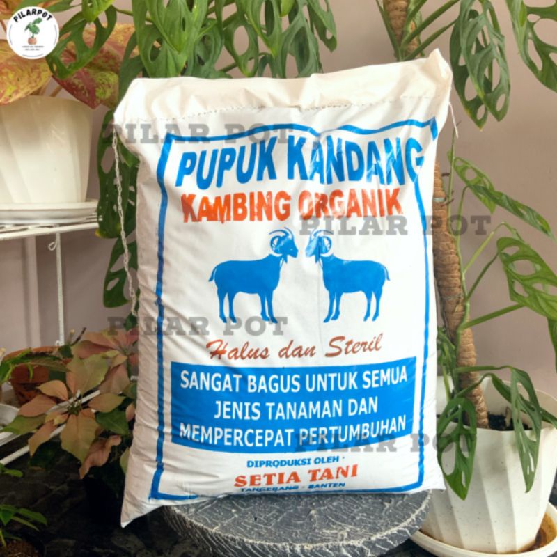 PUPUK KANDANG KAMBING BIRU ORGANIK HALUS DAN STERIL - KAMBING KEMASAN BIRU