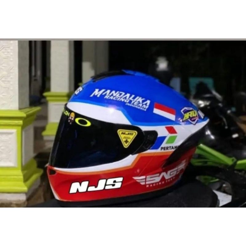 Mandalika decal stiker helm universal