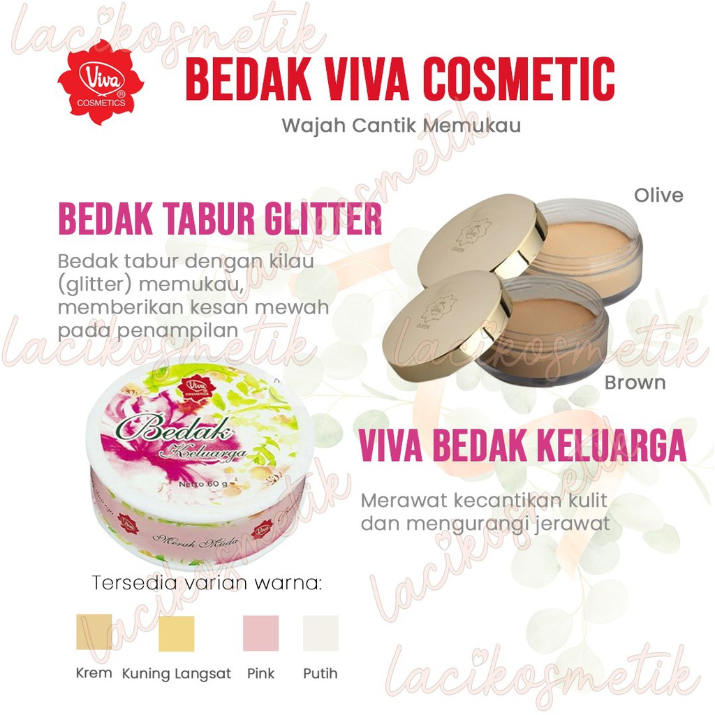 ✨LACIKOSME✨ VIVA BEDAK KELUARGA QUEEN SHIMMERING - LOOSE POWDER BPOM ORIGINAL