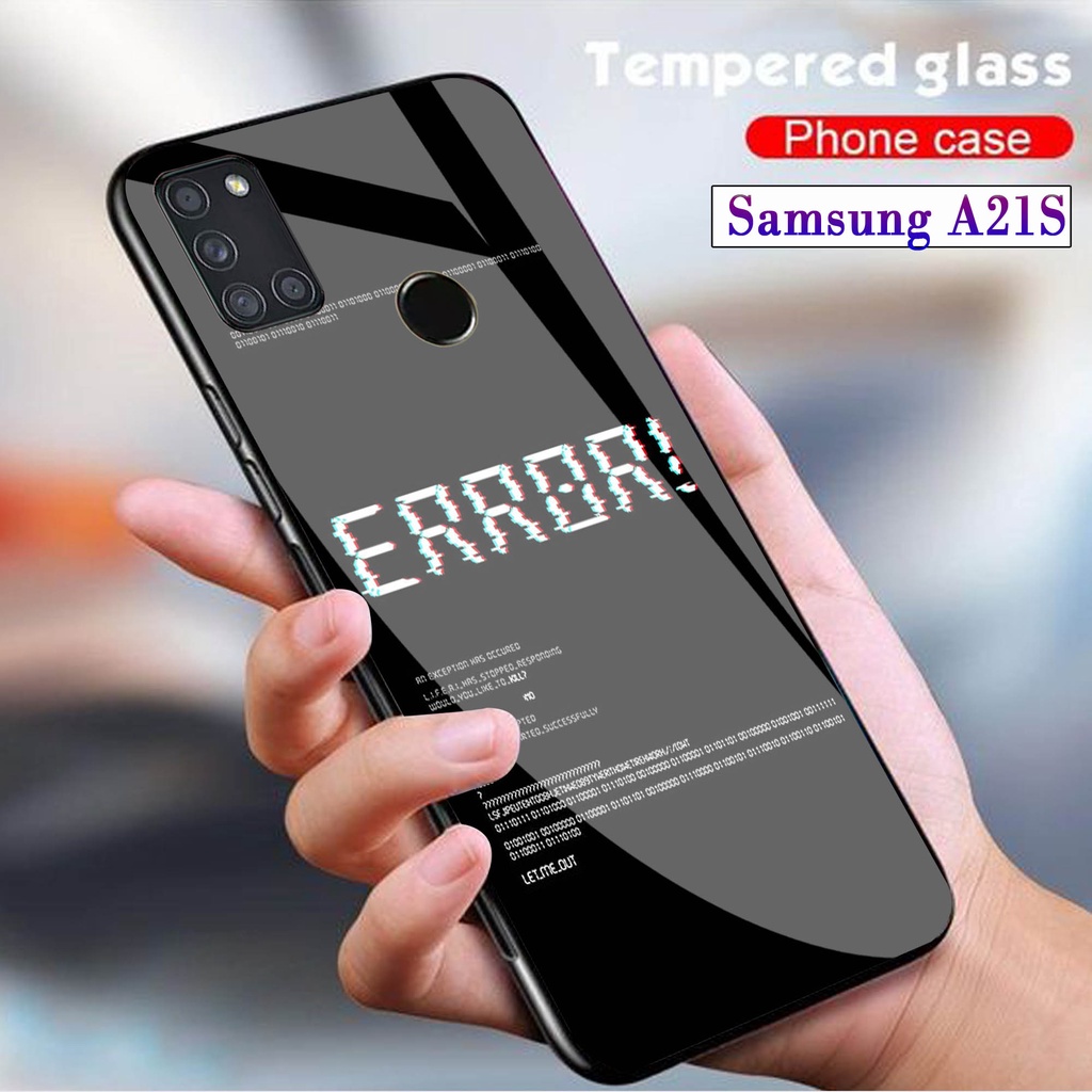Softcase Glass Kaca SAMSUNG A21S - Case Hp Pelindung Handphone SAMSUNG A21S [ A37 ]