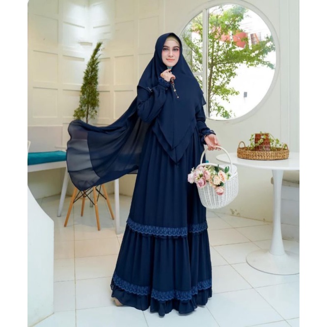 GAMIS SYARI CERUTY BABYDOLL FULL FURRING/KINARA SYARI/GAMIS SYARI JUMBO APLIKASI RENDA/FASHION MUSLIM WANITA TERBARU/FAR MOSLEMSTORE