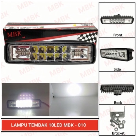 Lampu LED Sorot Tembak Slim 16 Mata besar Motor Mobil 6 Inci universal