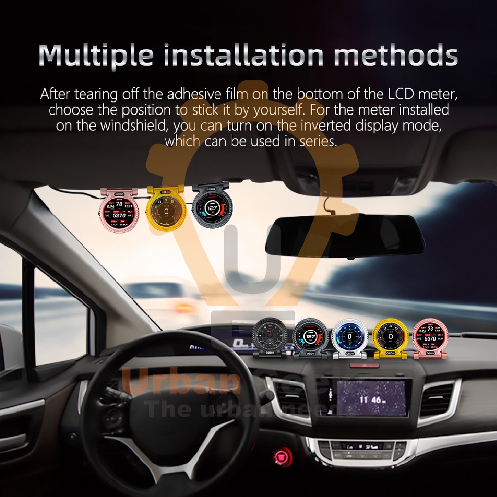 HUD F10 Head Up Display OBD 2 With Over Speed Alarm System