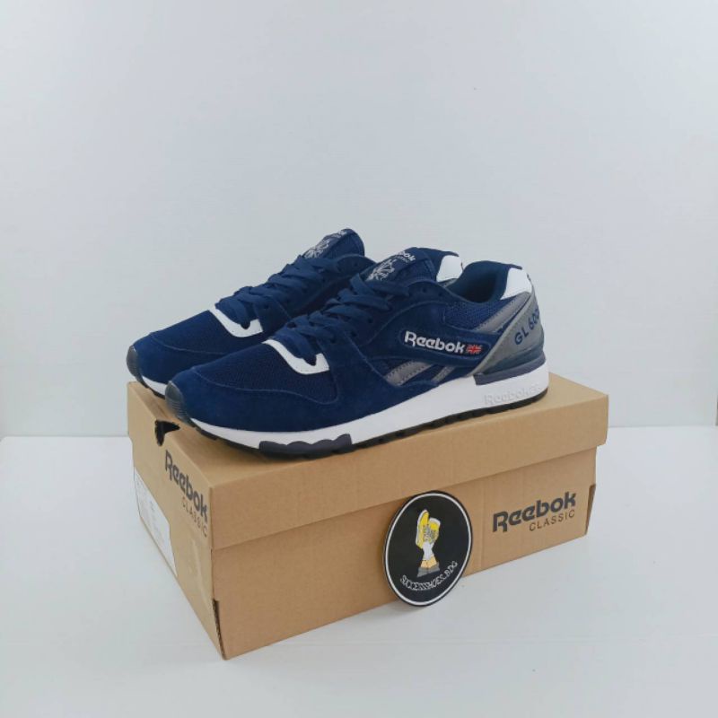 Sepatu Sneakers Casual Reebok GL 6000 Navy Original BNIB