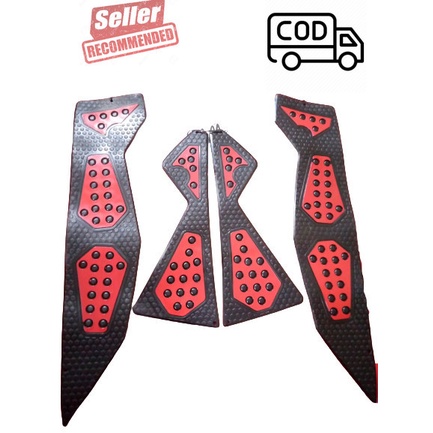 COD Karpet pijakan kaki foot step N-MAX N Max Nmax anti sobek SILVER - Merah