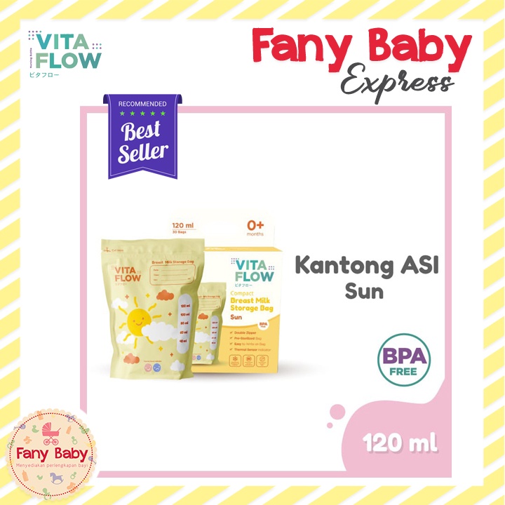 VITAFLOW BREAST MILK STORAGE BAG / SKY SERIES - 30 BAGS X 120 ML