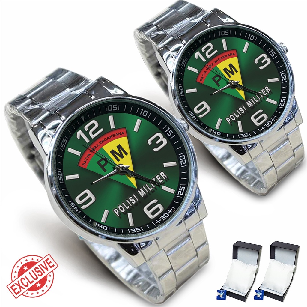 Jam Tangan Rantai Couple POLISI MILITER (Keren)