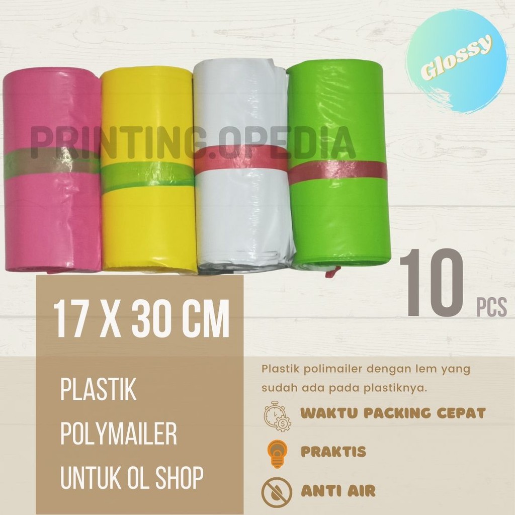 

Plastik Polymailer 17x30cm (10 pcs) - Glossy