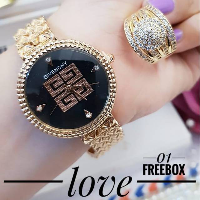 Jam tangan set cincin