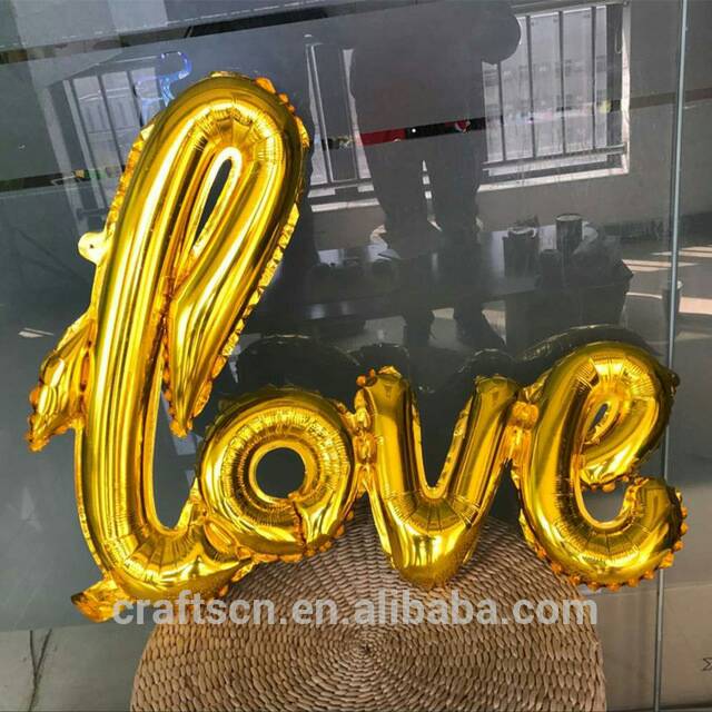 Balon love letter 27&quot; (40cm) kecil