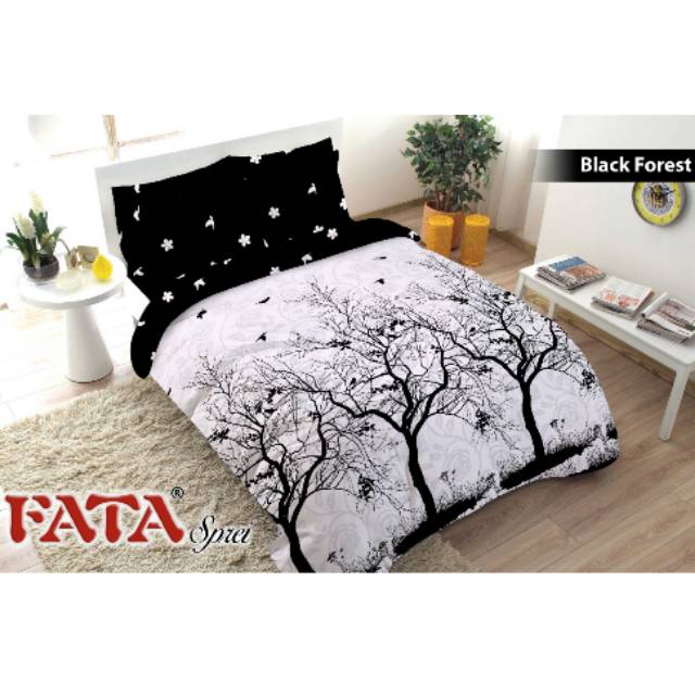 Fata Bed Cover Set Black Forest King Size 180x200 Queen Size 160x200 Shopee Indonesia