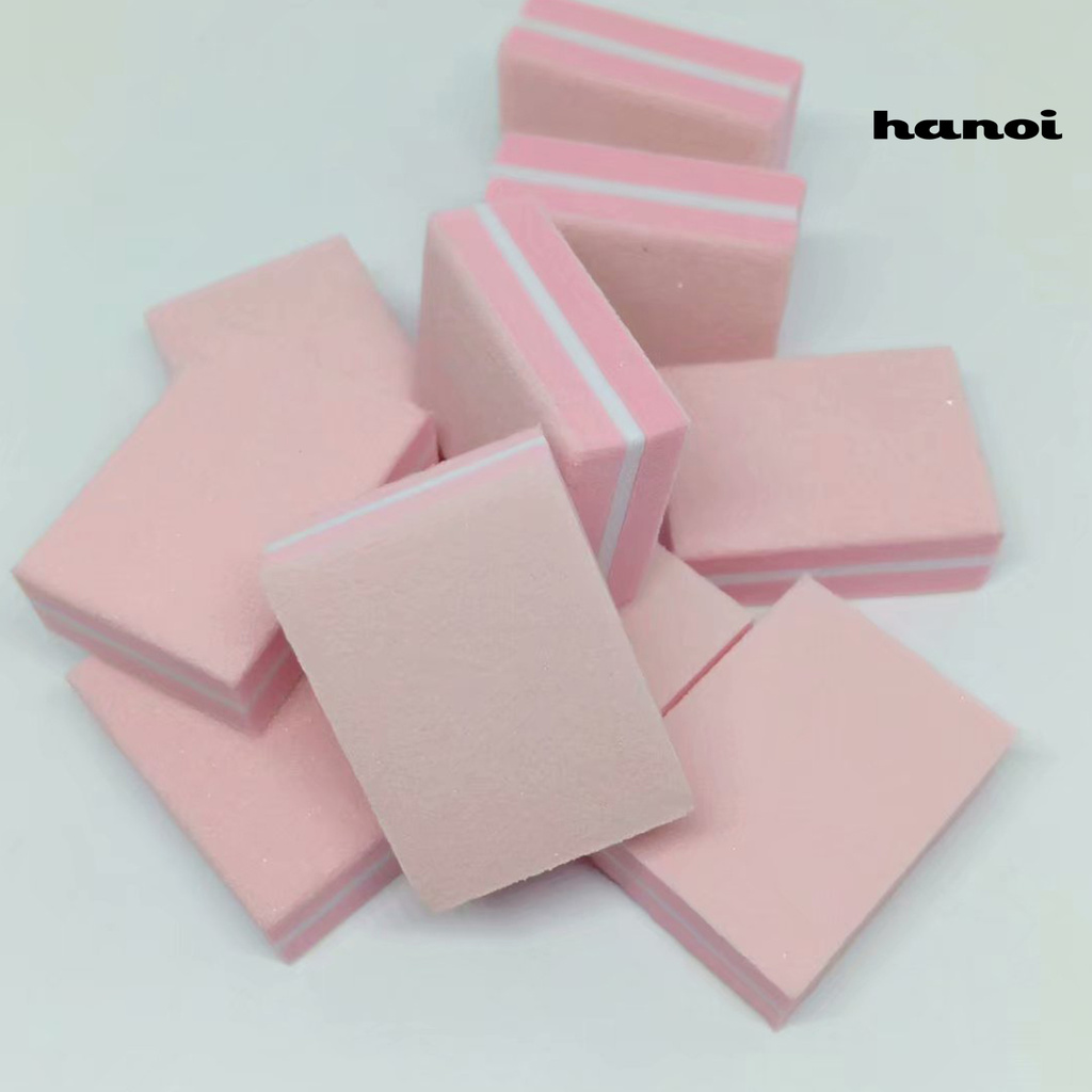 Hmjg_50Pcs / Kantong Balok Spons Buffer Kikir Kuku Mini Multifungsi Untuk Manicure