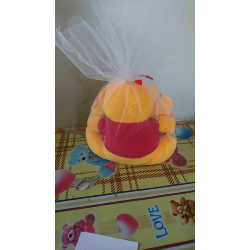 Boneka beranak 3 pooh - induk 20cm