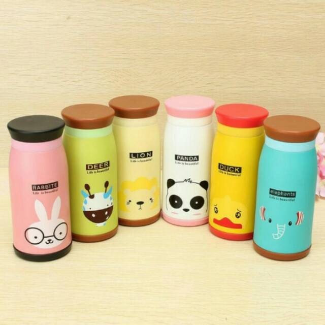 Promo Botol Termos Travel, Motif Animal Character