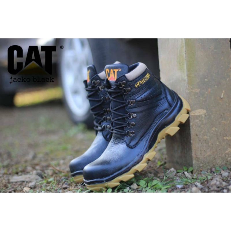 100% ORIGINAL CATERPILLAR SEPATU SAFETY KULIT KERJA PRIA MURAH  LAPANGAN DINAS SEPATU